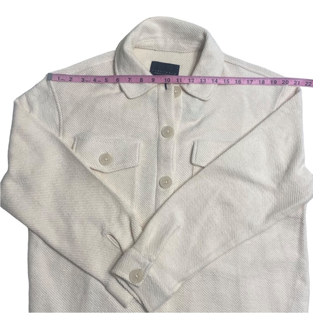 Sanctuary Frankie Cotton Polyester Blend Knit Cream Shacket Shirt Jacket Size S - Picture 9 of 14
